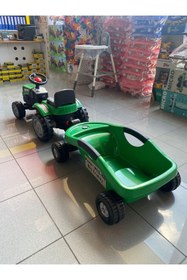 Resim PİLSAN Active Pedallı Römorklu Big Trolley Traktör (YEŞİL) 