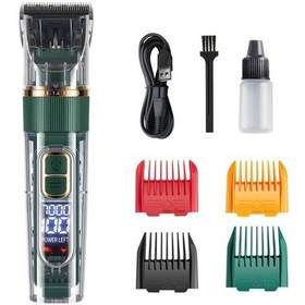 Resim Venturemart Şeffaf Evcil Hayvan Tıraş Makinesi Lcd Dijital Ekran Saç Düzeltici Elektrikli Saç Kesme Maki 