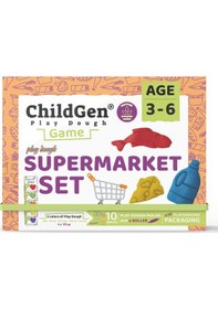 Resim Childgen Süper Market Sahneli Oyun Hamuru Kutusu Çok Renkli 