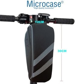 Resim Microcase Taşınabilir Su Geçirmez 3 Bölmeli Geniş İç Hacimli Flaşörlü Scooter Bisiklet Çantası AL4249 Siyah 