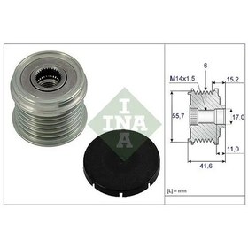 Resim Ina 535002410 Alternator Kasnagi 30782701 8251655 8601699 