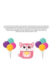 Resim Torima Cmr-20 Pembe Dijital Video Kayıt Fotoğraf Çocuk Kamerası Termal Resim Kağıt Baskılı Yazıcı 