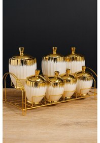 Resim Mutfak Lüx 7 Li Gold Baharatlık Gold 