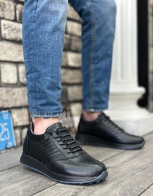 Resim Noras BA0325 İçi Dışı Hakiki Deri Gizli Bağcık Rahat Taban Siyah Sneakers Casual Erkek Ayakkabı 