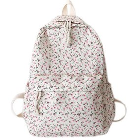 Resim Dkııl Noıyb Çiçek Sırt Çantası Okul Kawaii Sırt Çantası Kızlar Beyaz 