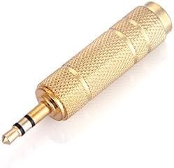 Resim Honorall Ses Jakı Adaptörü Dönüştürücü Stereo Priz Elektro Gitarlar için Mikrofon Kulaklık 3.5mm Erkek 6.5mm Kadın 