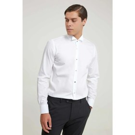 Resim D'S Damat Ds Damat Slim Fit Beyaz Armürlü Smokin Gömlek 4HSS2G8051260 