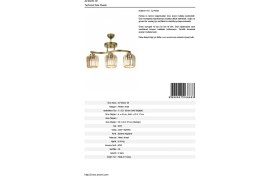 Resim AVONNI AV-65231-3E Eskitme Kaplama Modern Avize E27 Metal Kristal 55x17cm 