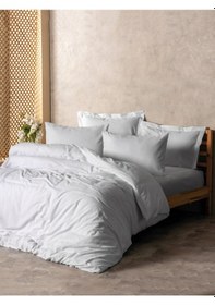 Resim Cotton Box Plaid Ranforce Tek Kişilik Nevresim Takımı Beyaz 