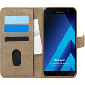 Resim Samsung Galaxy A5 2017 Kılıf Fabric Book Wallet Gold Microsonic