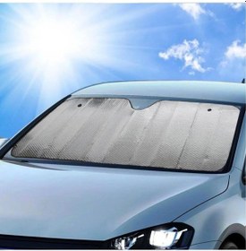 Resim Bucuks 120 55 Cm Ambalajlı Vantuzlu Araç İçi Ön Cam Perdesi Katlanabilir Güneşlik 
