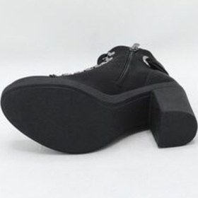 Resim Ayakdaş 1058 Orta Topuk Bağcıklı Kadın Bot Siyah 