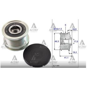 Resim Esse Otomotiv 207 208 308 Mini 02- 1.6 16V Bnz. Kasnak Alternatör - INA-535017810 - 5702J0 