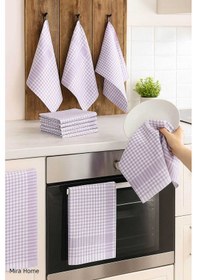 Resim 10 Lu Lüks Bulaşık Kurulama Bezi Ve Mutfak Peçetesi 50x70 Cm Daily Lila Renkli 