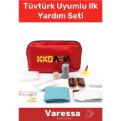 Resim Premium Özel Üretim Acil Müdahale Ev Iş Yeri Araba Okul Deprem Ecza Ilk Yardım Bez Çantalı Set 