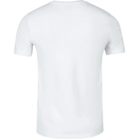 Resim Obje Erkek Beyaz Sıfır Yaka Yarım Kol T-Shirt 