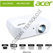 Resim Acer P5230 XGA 1024x768 4200 Lümen 20.000:1 HDMI+USB/VGA DLP Projeksiyon Cihazı MR.JPH11.001 