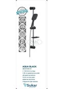 Resim Sukar Sürgülü Duş Seti Siyah Aqua Black Siyah 