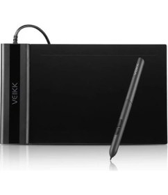 Resim Veikk S640 Grafik Tablet 6 x 4" 8192 Seviyeli Siyah Kalem ile Uyumluluk ve Taşınabilirlik 
