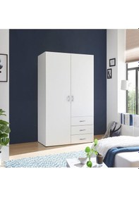 Resim Akasya Giyinme Dolabı - Çok Amaçlı Dolap - Gardırop 100 Cm-2 Kapaklı-3 Çekmeceli 