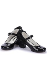 Resim Kiko 754 Rugan Günlük Kız Çocuk 4 cm Topuk Babet Ayakkabı 