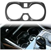 Resim Lasonstiges Karbon Fiber Abs Oto Merkez Konsolu Su Bardağı Trim Kapak Sticker Bmw 3 Serisi G20 2019 2020 2021 