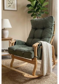 Resim Reyo Santorini Sallanan Sandalye Dinlenme Ve Tv Koltuğu Yeşil 