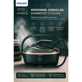 Resim Philips Perfectcare 8000 Series Buhar Kazanlı Ütü - 9 Bar Basınç, 215 G/dk Sürekli Buhar, 750 G Şok Buhar, Optimaltemp Teknolojisi, 1.4 L Çıkarılabilir Su Haznesi, Steamglide Elite Taban 