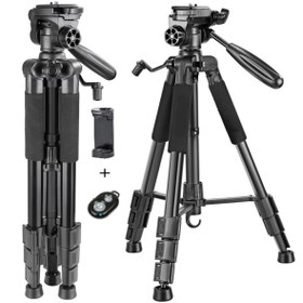 Resim Dymax Cep Telefonları Için Bluetooth Kumandalı Ve Taşıma Çantalı 175cm Tripot Profesyonel 175cm Tripod 