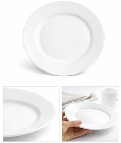 Resim Melamin Servis Tabağı 26 Cm Beyaz - Yemek Tabağı Beyaz 