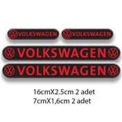 Resim Volkswagen 3d Damla 4'lü Oto Sticker Set 3 