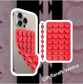 Resim Case collection Slikon Çift Taraflı Vantuz Telefon Tutucu Vakum,Cama Yapışan Çift Taraflı 