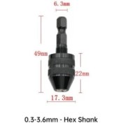 Resim 01 Matkap Chuck Anahtarsız Tornavida Darbeli Sürücü Adaptörü Elektrikli Mikro Motor Kelepçe Mini Ayna Fikstürü Hex Shank Matkap Uçları Adaptörü (Yurt Dışından) 