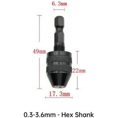 Resim 01 Matkap Chuck Anahtarsız Tornavida Darbeli Sürücü Adaptörü Elektrikli Mikro Motor Kelepçe Mini Ayna Fikstürü Hex Shank Matkap Uçları Adaptörü (Yurt Dışından) 
