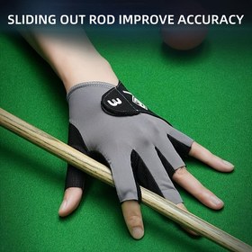 Resim Nefes alabilen ve kaymayan bir billiard eldiveni, billiard ve snooker için uygun, teri emen, billiard tutkunları için önerilir. 