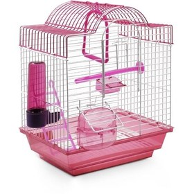 Resim Kiki Excellent Lale Tek Kapı ve Yemlikli Muhabbet Kuşu Kafesi 36x27x20 Cm 