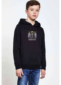 Resim Napalm Death Baskılı Unisex Çocuk Kapüşonlu Siyah Sweatshirt (528744036) Siyah 