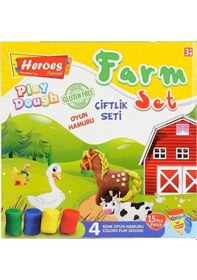 Resim Mey İthalat Ern-588 Orta Kutulu Çiftlik Oyun Hamuru Seti - Eren Oyuncak Yeşil 