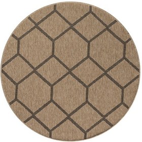 Resim İndia Siyah Daire Halı Salon Oturma Odası Çocuk Odası Yatak Odası Halısı 669 Siyah 