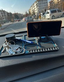 Resim KEMBOSS Araç Içi Torpido Kaydırmaz Telefon Tutucu Numaratör Organizer (Pembe) 