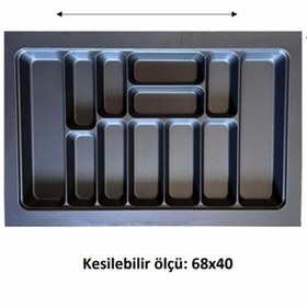 Resim Eco Lüx Modül Kaşıklık Antrasit 76x49 Cm Royaleks-acero-20357 Çok Renkli 