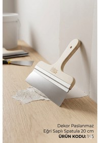 Resim Dekor Paslanmaz Eğri Saplı Spatula 20 Cm Ürün Kodu : 145 