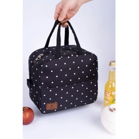 Resim Termal Çanta Isı Yalıtımlı Su Geçirmez Yemek Taşıma Beslenme Çantası Askılı Puantiyeli 