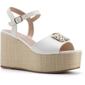 Resim Nine West MONNI 5FX Beyaz Kadın Dolgu Topuk Sandalet 