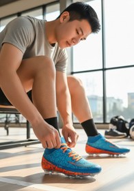 Resim ENOCH SHOES Enoch Profesyonel Bilek Destekli ve Geometrik Desenli Çivili Krampon 