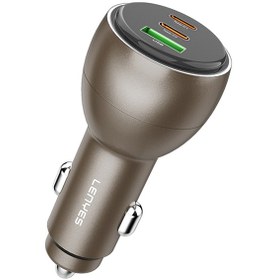 Resim Lenyes Ca66 Hızlı Şarj Özellikli Dual Type-c + Type-c + Usb-a Portlu Pd Araç Şarj Aleti 95w Gold Gold 