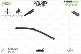 Resim SİLECEK SÜPÜRGESİ ÖN 55cm X1 MUZ TİPİ HydroConnect ÇOKLU BAĞLANTILI ÜNİVERSAL HF55B 