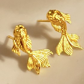 Resim Eşsiz Şirin Koi Balığı Yuvarlak Küpeler, Paslanmaz Çelik Sap ile Alaşım, Günlük ve Balodaki Giyim için Çok Yönlü, Tüm Mevsim Moda Küpeler 
