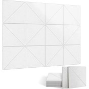 Resim Oasis Oasis 12 Paket Akustik Paneller, Dekoratif Ses Yalıtım Panelleri, Beyaz (Yurt Dışından) 