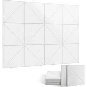 Resim Oasis Oasis 12 Paket Akustik Paneller, Dekoratif Ses Yalıtım Panelleri, Beyaz (Yurt Dışından) 